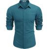 imageCOOFANDY Mens Long Sleeve Button Down Shirts Casual Untucked Shirts for Men Dress Shirts Wedding ShirtsBlue