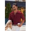 imageCOOFANDY Mens Long Sleeve Button Down Shirts Casual Untucked Shirts for Men Dress Shirts Wedding ShirtsBurgundy