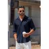 imageCOOFANDY Mens Long Sleeve Button Down Shirts Casual Untucked Shirts for Men Dress Shirts Wedding ShirtsDark Blue