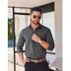 imageCOOFANDY Mens Long Sleeve Button Down Shirts Casual Untucked Shirts for Men Dress Shirts Wedding ShirtsDark Grey
