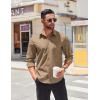 imageCOOFANDY Mens Long Sleeve Button Down Shirts Casual Untucked Shirts for Men Dress Shirts Wedding ShirtsKhaki