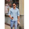 imageCOOFANDY Mens Long Sleeve Button Down Shirts Casual Untucked Shirts for Men Dress Shirts Wedding ShirtsLight Blue