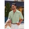 imageCOOFANDY Mens Long Sleeve Button Down Shirts Casual Untucked Shirts for Men Dress Shirts Wedding ShirtsLight Green