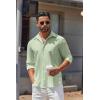 imageCOOFANDY Mens Long Sleeve Button Down Shirts Casual Untucked Shirts for Men Dress Shirts Wedding ShirtsLight Green