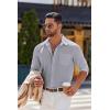 imageCOOFANDY Mens Long Sleeve Button Down Shirts Casual Untucked Shirts for Men Dress Shirts Wedding ShirtsLight Grey