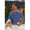 imageCOOFANDY Mens Long Sleeve Button Down Shirts Casual Untucked Shirts for Men Dress Shirts Wedding ShirtsNavy Blue