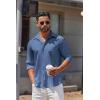 imageCOOFANDY Mens Long Sleeve Button Down Shirts Casual Untucked Shirts for Men Dress Shirts Wedding ShirtsNavy Blue