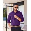 imageCOOFANDY Mens Long Sleeve Button Down Shirts Casual Untucked Shirts for Men Dress Shirts Wedding ShirtsPurple