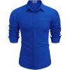 imageCOOFANDY Mens Long Sleeve Button Down Shirts Casual Untucked Shirts for Men Dress Shirts Wedding ShirtsRoyal Blue