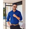 imageCOOFANDY Mens Long Sleeve Button Down Shirts Casual Untucked Shirts for Men Dress Shirts Wedding ShirtsRoyal Blue