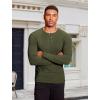 imageCOOFANDY Mens Muscle TShirt Slim Fit Long Sleeve Henley Shirts Casual Gym Workout Athletic Tee ShirtsArmy Green