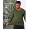 imageCOOFANDY Mens Muscle TShirt Slim Fit Long Sleeve Henley Shirts Casual Gym Workout Athletic Tee ShirtsArmy Green