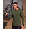 imageCOOFANDY Mens Muscle TShirt Slim Fit Long Sleeve Henley Shirts Casual Gym Workout Athletic Tee ShirtsArmy Green