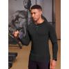 imageCOOFANDY Mens Muscle TShirt Slim Fit Long Sleeve Henley Shirts Casual Gym Workout Athletic Tee ShirtsBlack