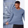 imageCOOFANDY Mens Muscle TShirt Slim Fit Long Sleeve Henley Shirts Casual Gym Workout Athletic Tee ShirtsBlue