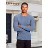 imageCOOFANDY Mens Muscle TShirt Slim Fit Long Sleeve Henley Shirts Casual Gym Workout Athletic Tee ShirtsBlue