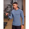 imageCOOFANDY Mens Muscle TShirt Slim Fit Long Sleeve Henley Shirts Casual Gym Workout Athletic Tee ShirtsBlue
