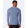 imageCOOFANDY Mens Muscle TShirt Slim Fit Long Sleeve Henley Shirts Casual Gym Workout Athletic Tee ShirtsBlue