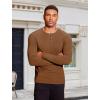 imageCOOFANDY Mens Muscle TShirt Slim Fit Long Sleeve Henley Shirts Casual Gym Workout Athletic Tee ShirtsBrown
