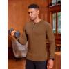 imageCOOFANDY Mens Muscle TShirt Slim Fit Long Sleeve Henley Shirts Casual Gym Workout Athletic Tee ShirtsBrown