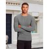 imageCOOFANDY Mens Muscle TShirt Slim Fit Long Sleeve Henley Shirts Casual Gym Workout Athletic Tee ShirtsGrey