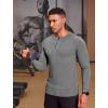 imageCOOFANDY Mens Muscle TShirt Slim Fit Long Sleeve Henley Shirts Casual Gym Workout Athletic Tee ShirtsGrey