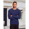 imageCOOFANDY Mens Muscle TShirt Slim Fit Long Sleeve Henley Shirts Casual Gym Workout Athletic Tee ShirtsNavy Blue