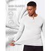 imageCOOFANDY Mens Muscle TShirt Slim Fit Long Sleeve Henley Shirts Casual Gym Workout Athletic Tee ShirtsWhite