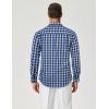 imageCOOFANDY Mens Plaid Button Down Shirt Cotton Long Sleeves Shirt Casual Dress ShirtNavy Blue Green Plaid