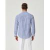 imageCOOFANDY Mens Plaid Button Down Shirt Cotton Long Sleeves Shirt Casual Dress ShirtWhite Blue Plaid