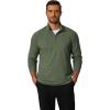 imageCOOFANDY Mens Quarter Zip Pullover Mock Neck Golf Shirts Casual Long Sleeve ShirtArmy Green