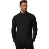 imageCOOFANDY Mens Quarter Zip Pullover Mock Neck Golf Shirts Casual Long Sleeve ShirtBlack
