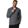 imageCOOFANDY Mens Quarter Zip Pullover Mock Neck Golf Shirts Casual Long Sleeve ShirtLight Grey