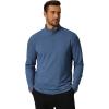 imageCOOFANDY Mens Quarter Zip Pullover Mock Neck Golf Shirts Casual Long Sleeve ShirtNavy