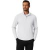 imageCOOFANDY Mens Quarter Zip Pullover Mock Neck Golf Shirts Casual Long Sleeve ShirtWhite