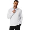 imageCOOFANDY Mens Quarter Zip Pullover Mock Neck Golf Shirts Casual Long Sleeve ShirtWhite