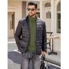 imageCOOFANDY Mens Quarter Zip Pullover Quilted Sweatshirt Knit Long Sleeve Sweater Half Zip Polo Sweatshirts with PocketArmy Green