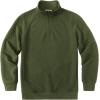 imageCOOFANDY Mens Quarter Zip Pullover Quilted Sweatshirt Knit Long Sleeve Sweater Half Zip Polo Sweatshirts with PocketArmy Green