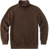 imageCOOFANDY Mens Quarter Zip Pullover Quilted Sweatshirt Knit Long Sleeve Sweater Half Zip Polo Sweatshirts with PocketBrown