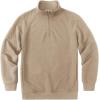 imageCOOFANDY Mens Quarter Zip Pullover Quilted Sweatshirt Knit Long Sleeve Sweater Half Zip Polo Sweatshirts with PocketKhaki