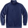 imageCOOFANDY Mens Quarter Zip Pullover Quilted Sweatshirt Knit Long Sleeve Sweater Half Zip Polo Sweatshirts with PocketNavy Blue