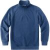 imageCOOFANDY Mens Quarter Zip Pullover Quilted Sweatshirt Knit Long Sleeve Sweater Half Zip Polo Sweatshirts with PocketSlate Blue