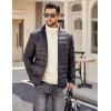 imageCOOFANDY Mens Quarter Zip Pullover Quilted Sweatshirt Knit Long Sleeve Sweater Half Zip Polo Sweatshirts with PocketWhite