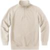 imageCOOFANDY Mens Quarter Zip Pullover Quilted Sweatshirt Knit Long Sleeve Sweater Half Zip Polo Sweatshirts with PocketWhite
