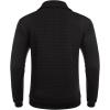 imageCOOFANDY Mens Quarter Zip Sweatshirt Long Sleeve Casual Waffle Pullover Hoodies with PocketBlack