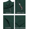 imageCOOFANDY Mens Quarter Zip Sweatshirt Long Sleeve Casual Waffle Pullover Hoodies with PocketGreen
