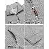imageCOOFANDY Mens Quarter Zip Sweatshirt Long Sleeve Casual Waffle Pullover Hoodies with PocketLight Grey