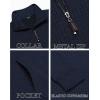 imageCOOFANDY Mens Quarter Zip Sweatshirt Long Sleeve Casual Waffle Pullover Hoodies with PocketNavy Blue