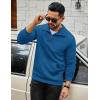 imageCOOFANDY Mens Quarter Zip Sweatshirt Long Sleeve Casual Waffle Pullover Hoodies with PocketRoyal Blue
