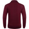 imageCOOFANDY Mens Quarter Zip Sweatshirt Long Sleeve Casual Waffle Pullover Hoodies with PocketWine Red
